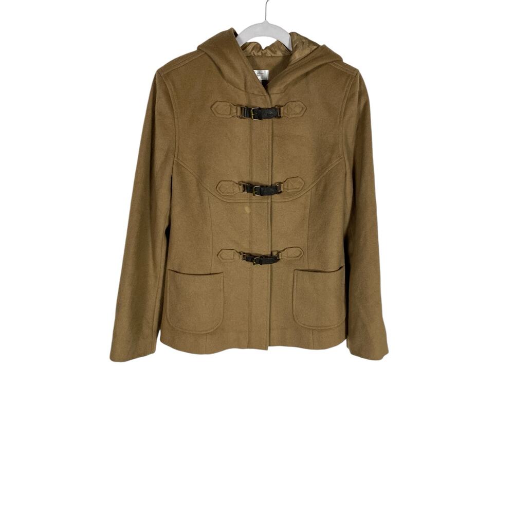 Women's Loft Brown Wool zip up Jacket Size 8